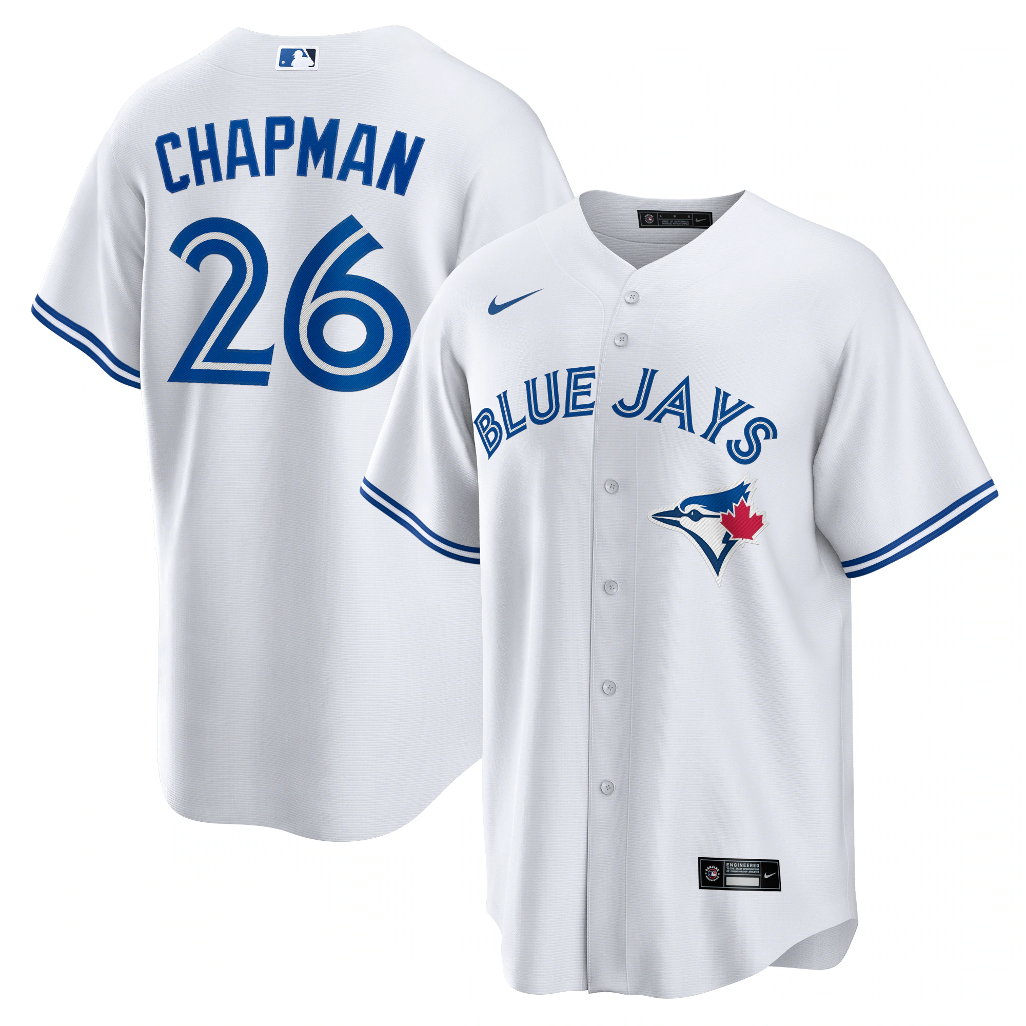 Alternative view of Matt Chapman Toronto Blue Jays Replica Player Jersey – White