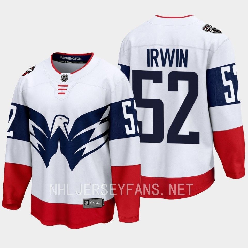 Matt Irwin 52 Washington Capitals 2023 Jersey Stadium White Primegreen - JS902 