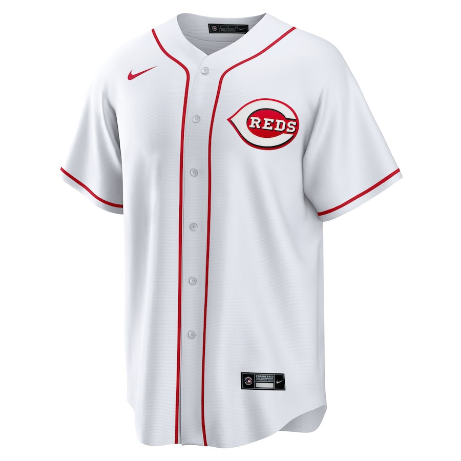 Alternative view of Matt McLain 9 Cincinnati Reds Home Men Jersey - White