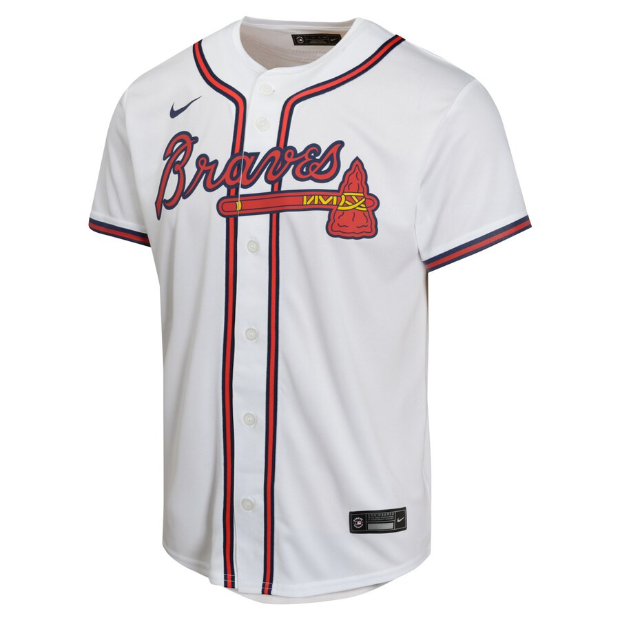 Alternative view of Matt Olson 28 Atlanta Braves Home Game Player YOUTH Jersey - White - JS325