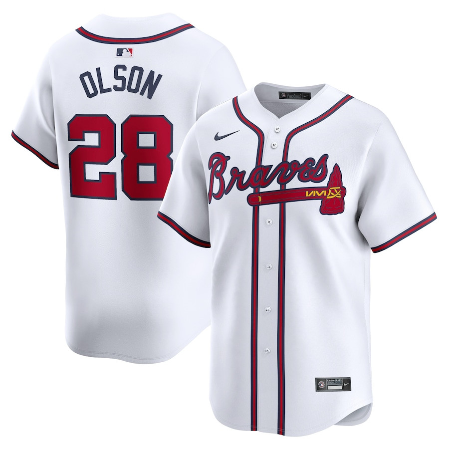 Matt Olson 28 Atlanta Braves Home Limited Player Men Jersey - White - JS901