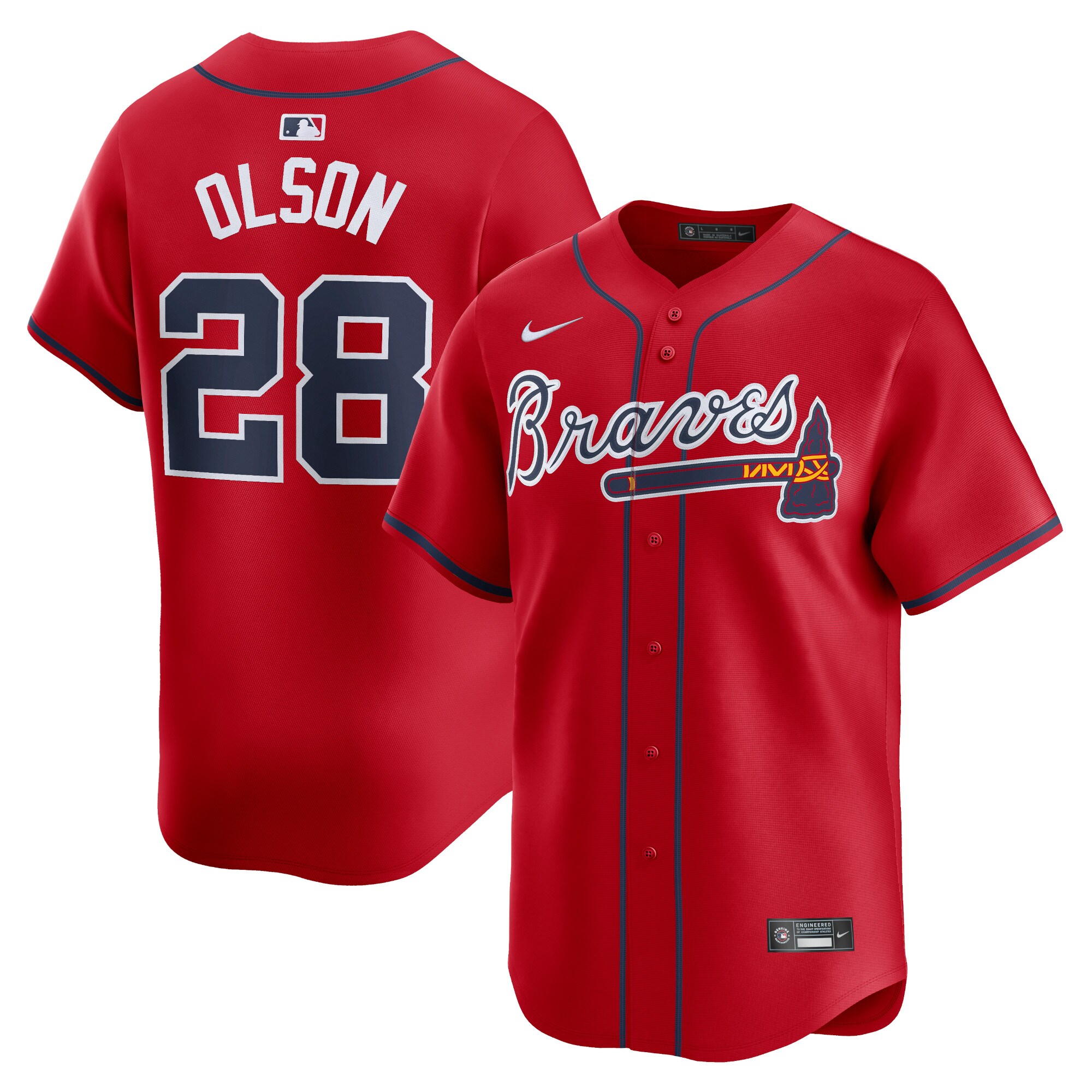 Matt Olson Atlanta Braves Alternate Limited Player JerseyÃƒâ€šÃ‚Â ÃƒÂ¢Ã¢â€šÂ¬Ã¢â‚¬Å“ Red