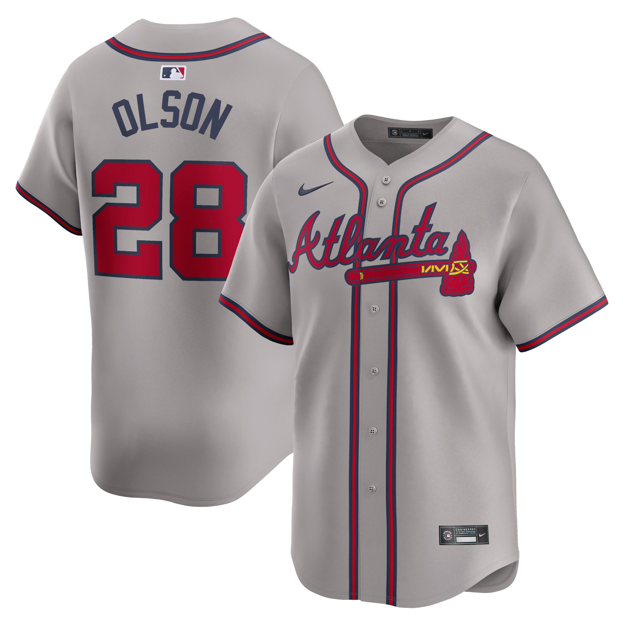 Matt Olson Atlanta Braves Away Limited Player Jersey - Gray