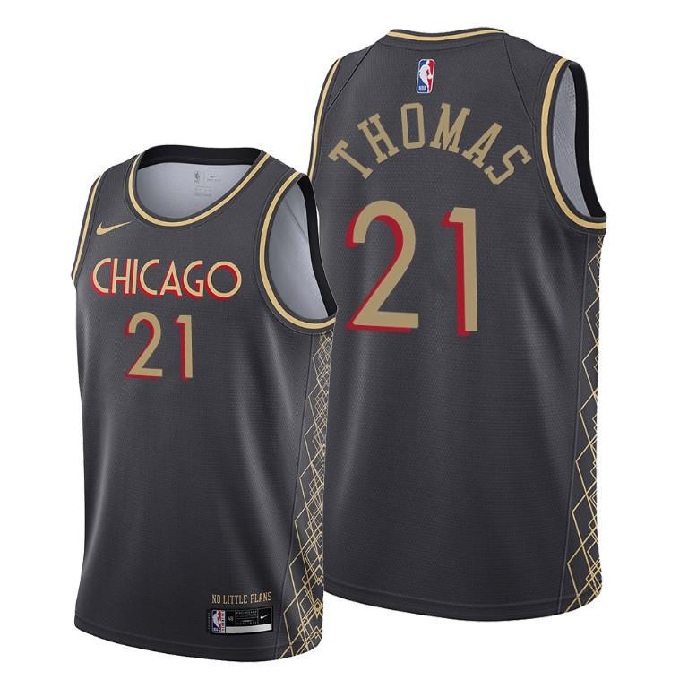 Matt Thomas Chicago Bulls Black City Edition Jersey 21 - Men Jersey - JS370 