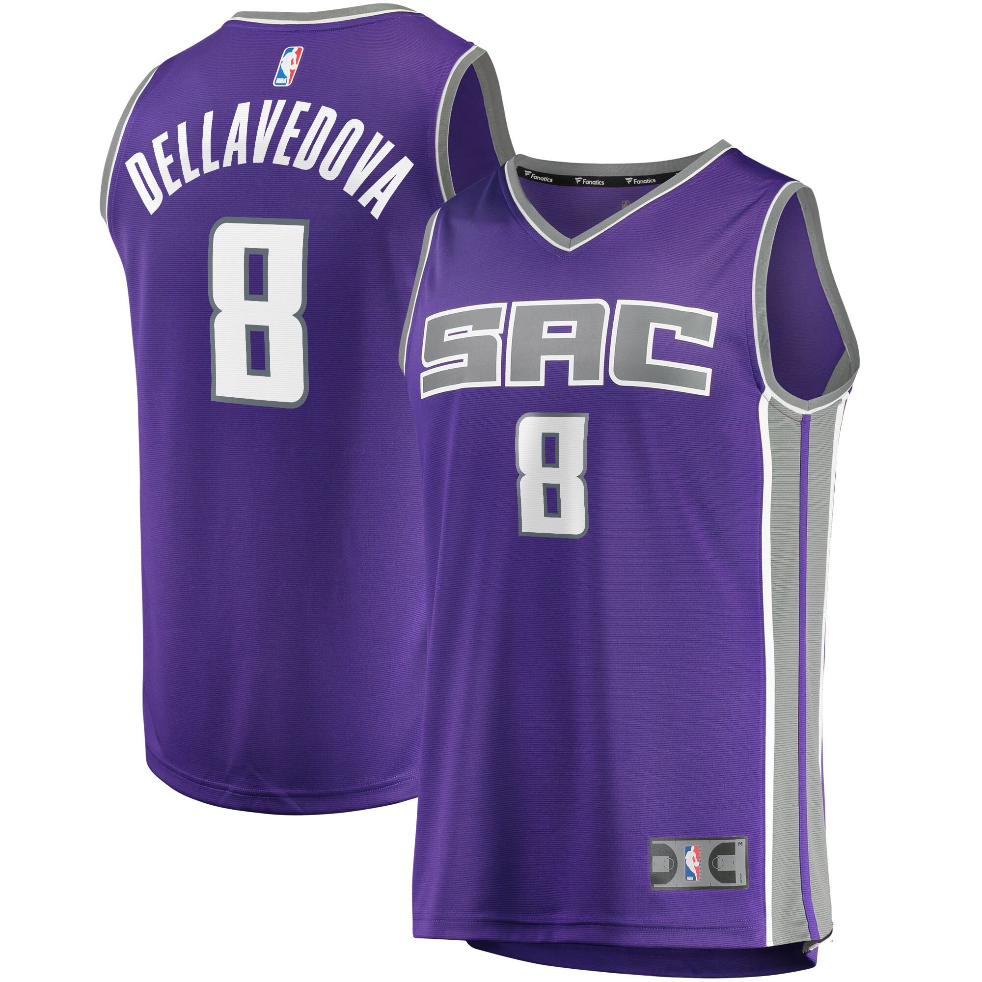 Alternative view of Matthew Dellavedova Sacramento Kings Fanatics Branded Fast Break Replica Jersey - Icon Edition - Purple