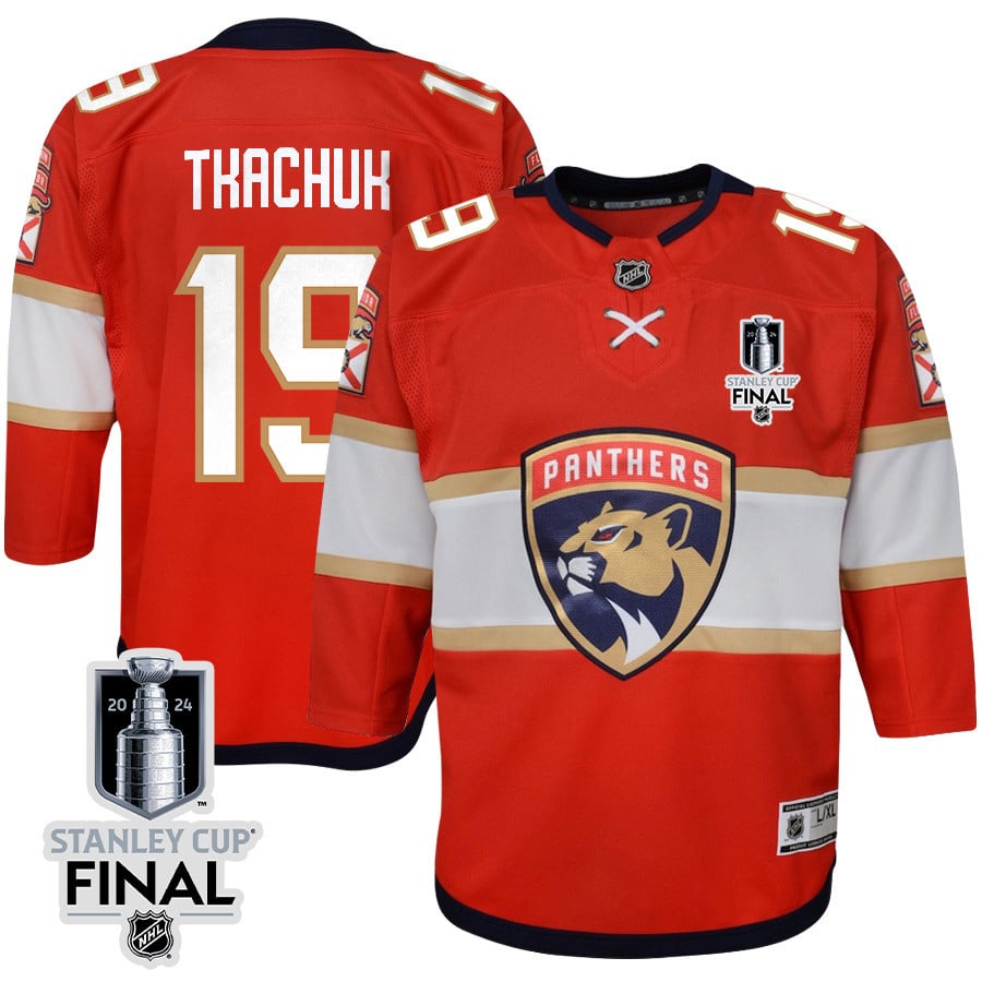 Matthew Tkachuk 19 Florida Panthers 2024 STANLEY CUP Final Youth Home Breakaway Jersey - Red - JS958 