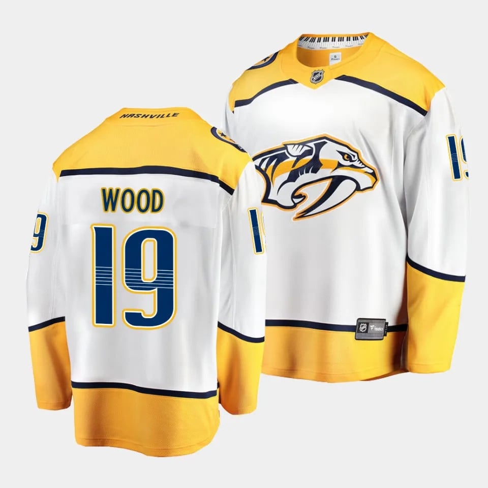 Matvei Michkov #19 Nashville Predators 2023 Draft Away Men Jersey - Yellow/White - JS949 
