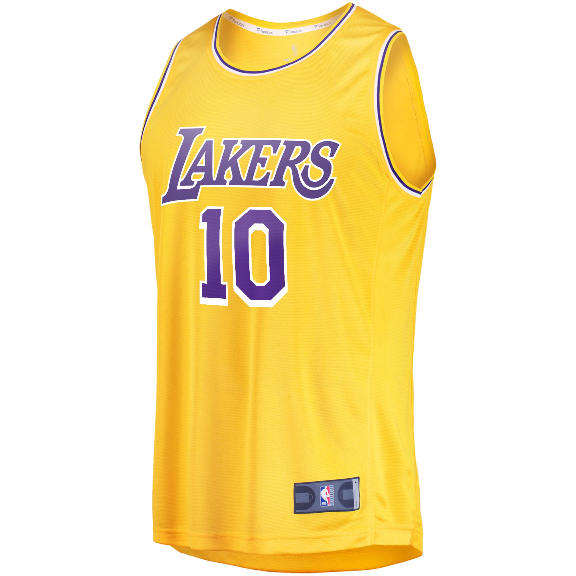 Alternative view of Max Christie Los Angeles Lakers Fanatics Fast Break Replica Jersey - Icon Edition - Gold