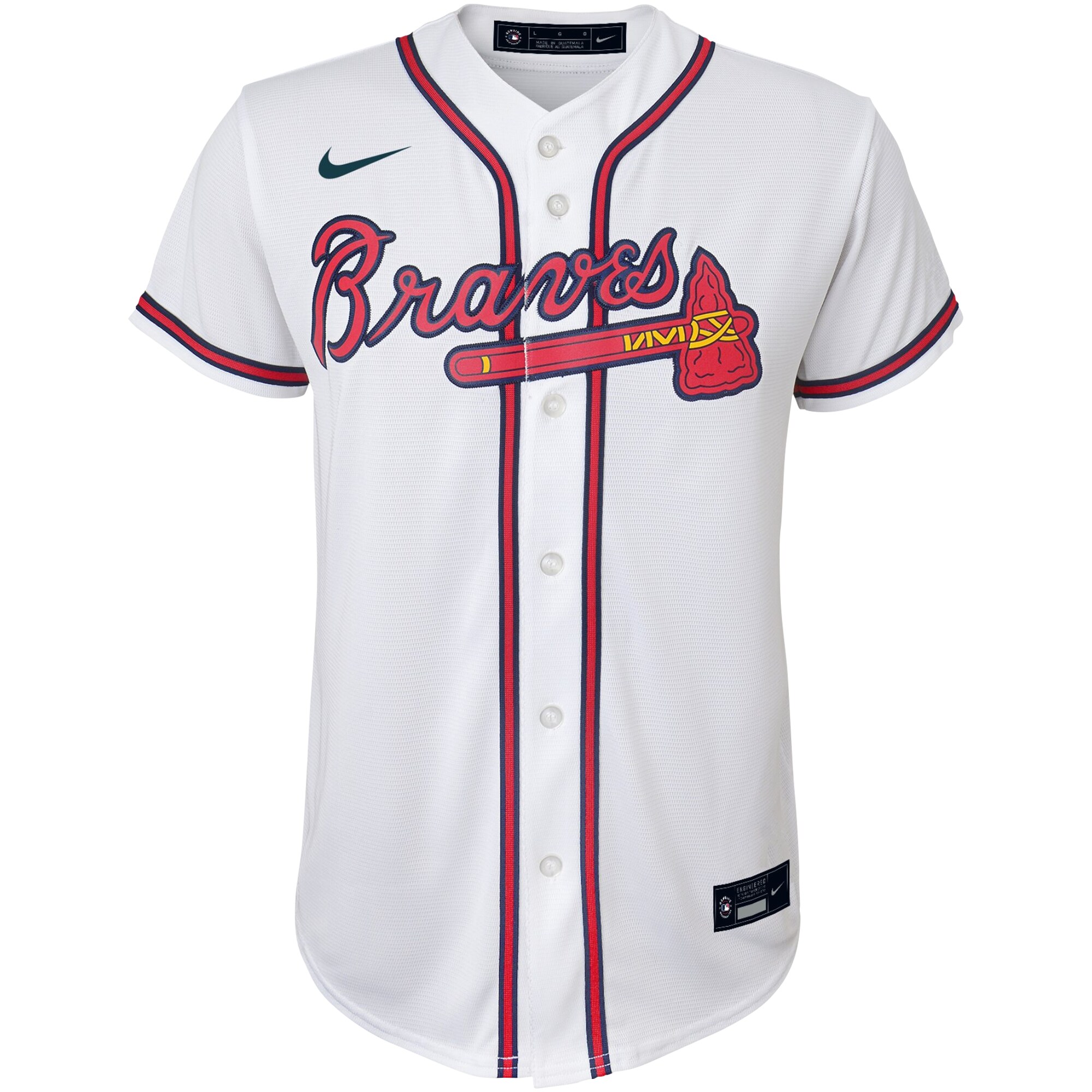 Alternative view of Max Fried Atlanta Braves Youth Alternate Replica Player Jersey - White