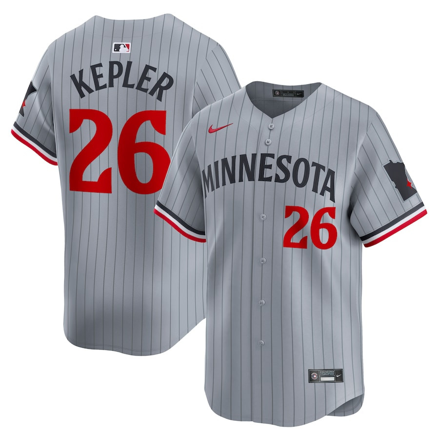Max Kepler 26 Minnesota Twins Road Limited Men Jersey - Gray 