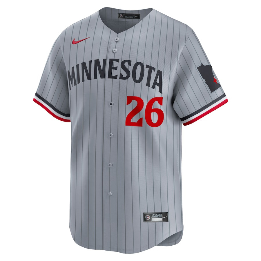 Alternative view of Max Kepler 26 Minnesota Twins Road Limited Men Jersey - Gray 