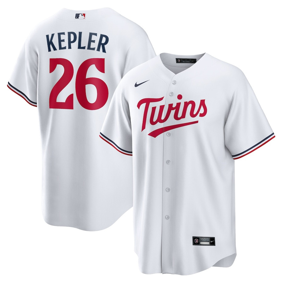 Max Kepler 26 Minnesota Twins Team Logo Home Men Jersey - White 