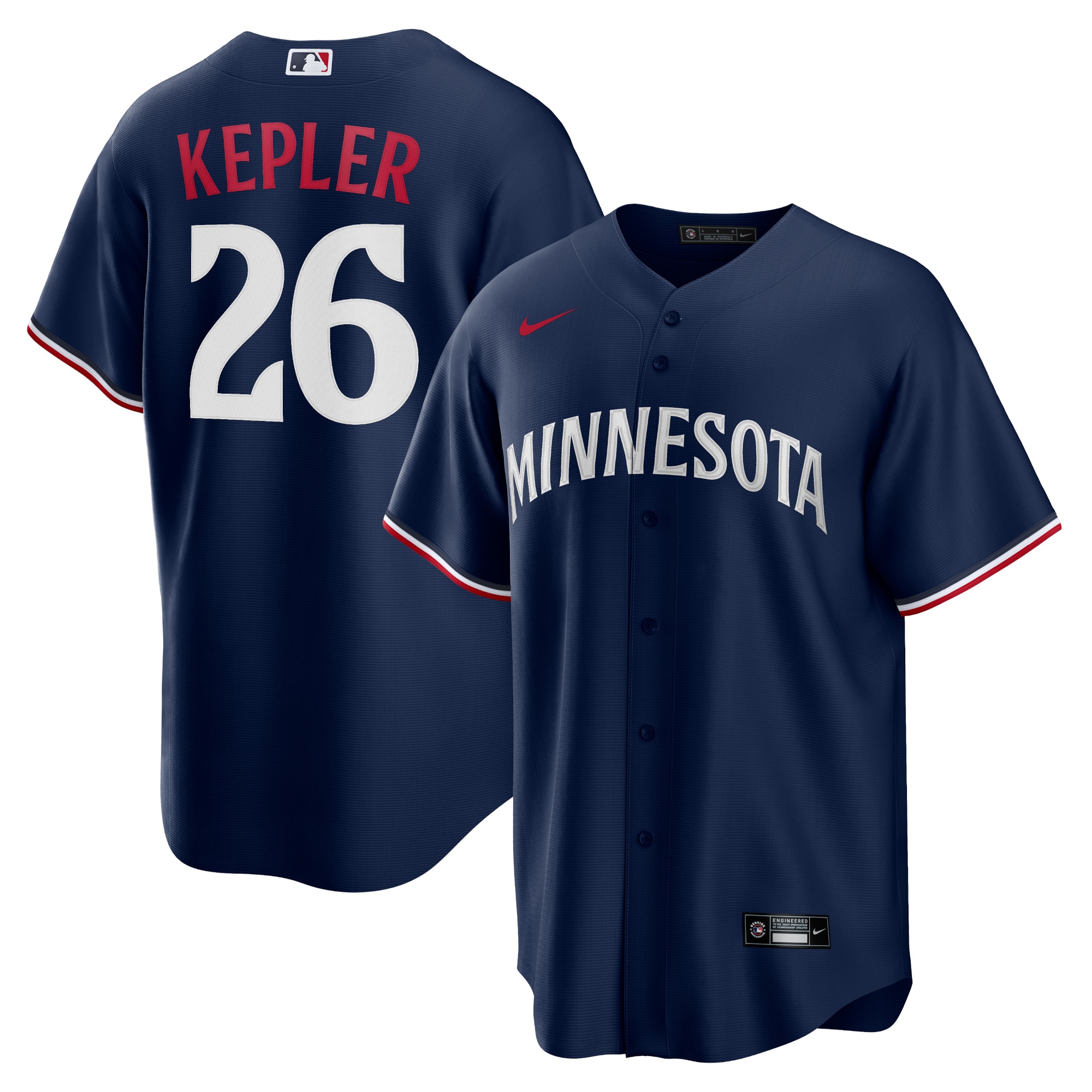 Alternative view of Max Kepler Minnesota Twins Alternate Replica Jersey – Navy