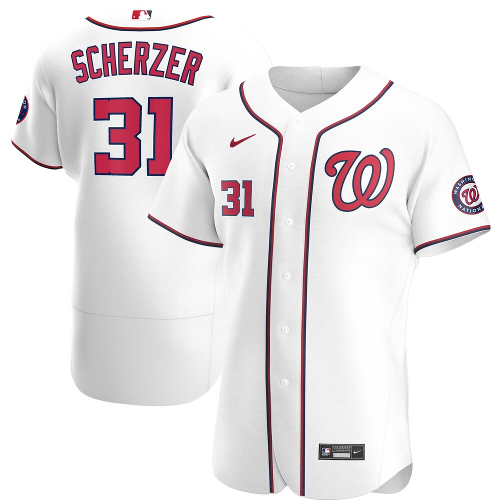 Max Scherzer Washington Nationals Home 2020 Player Jersey - White