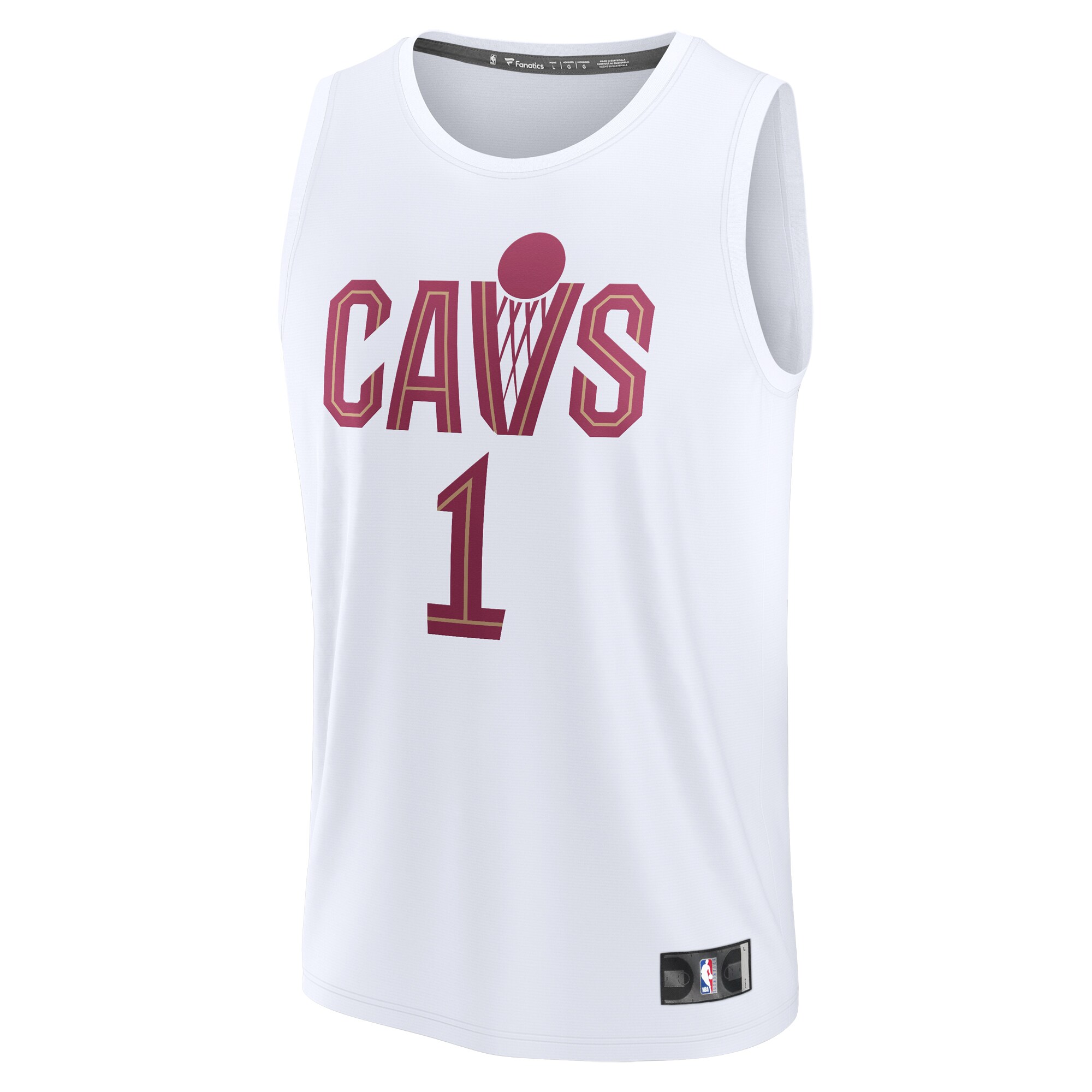 Alternative view of Max Strus Cleveland Cavaliers Fanatics Fast Break Replica Player Jersey - Association Edition - White