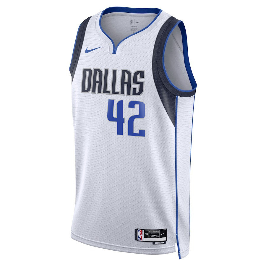 Alternative view of Maxi Kleber 42 Dallas Mavericks 2024 FINALS PATCH Swingman Jersey - Association Edition - White - JS255 