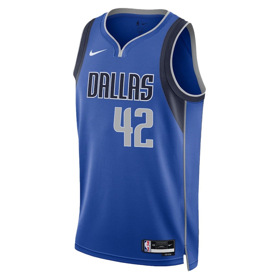 Alternative view of Maxi Kleber 42 Dallas Mavericks 2024 FINALS PATCH Swingman Jersey - Icon Edition - Blue - JS681 