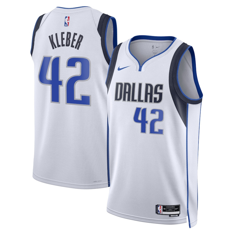 Maximillian Kleber 42 Dallas Mavericks Unisex Swingman Jersey - Association Edition - White - JS551 
