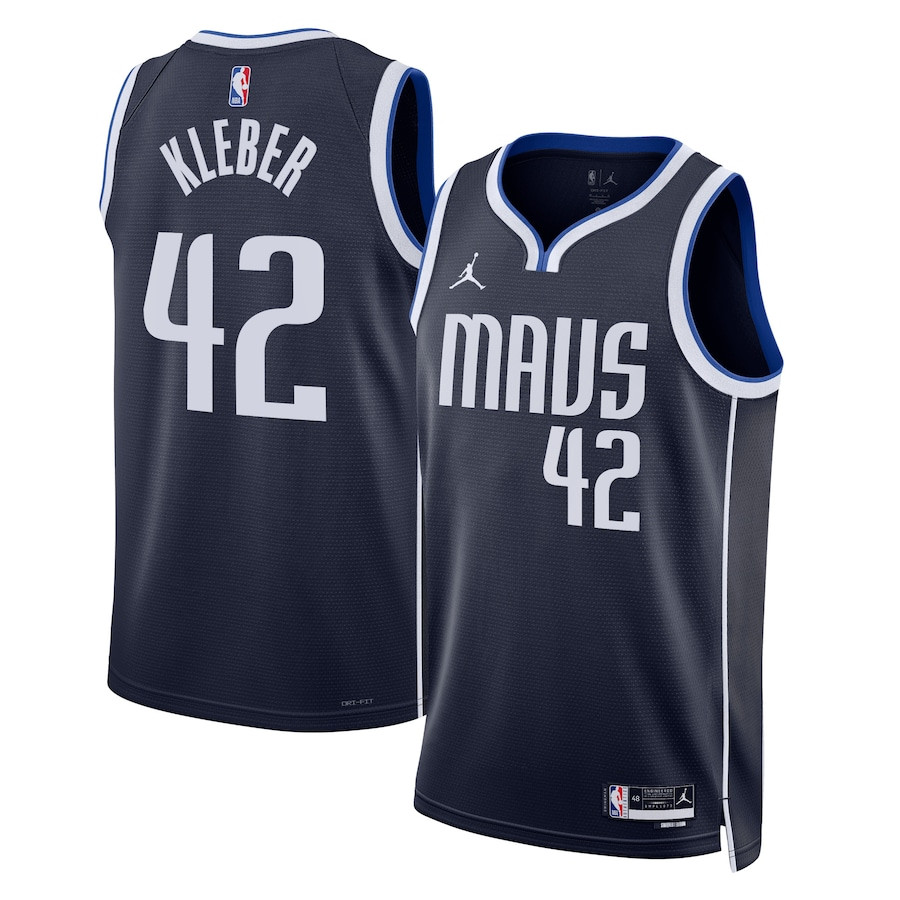 Maximillian Kleber 42 Dallas Mavericks Unisex Swingman Jersey - Statement Edition - Navy - JS566 