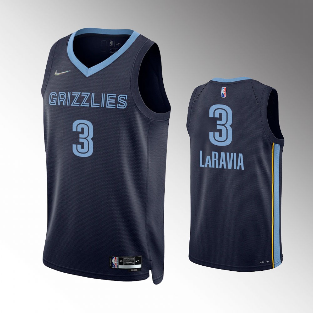 Memphis Grizzlies 75th Diamond Icon Edition Navy Jake Laravia Jersey