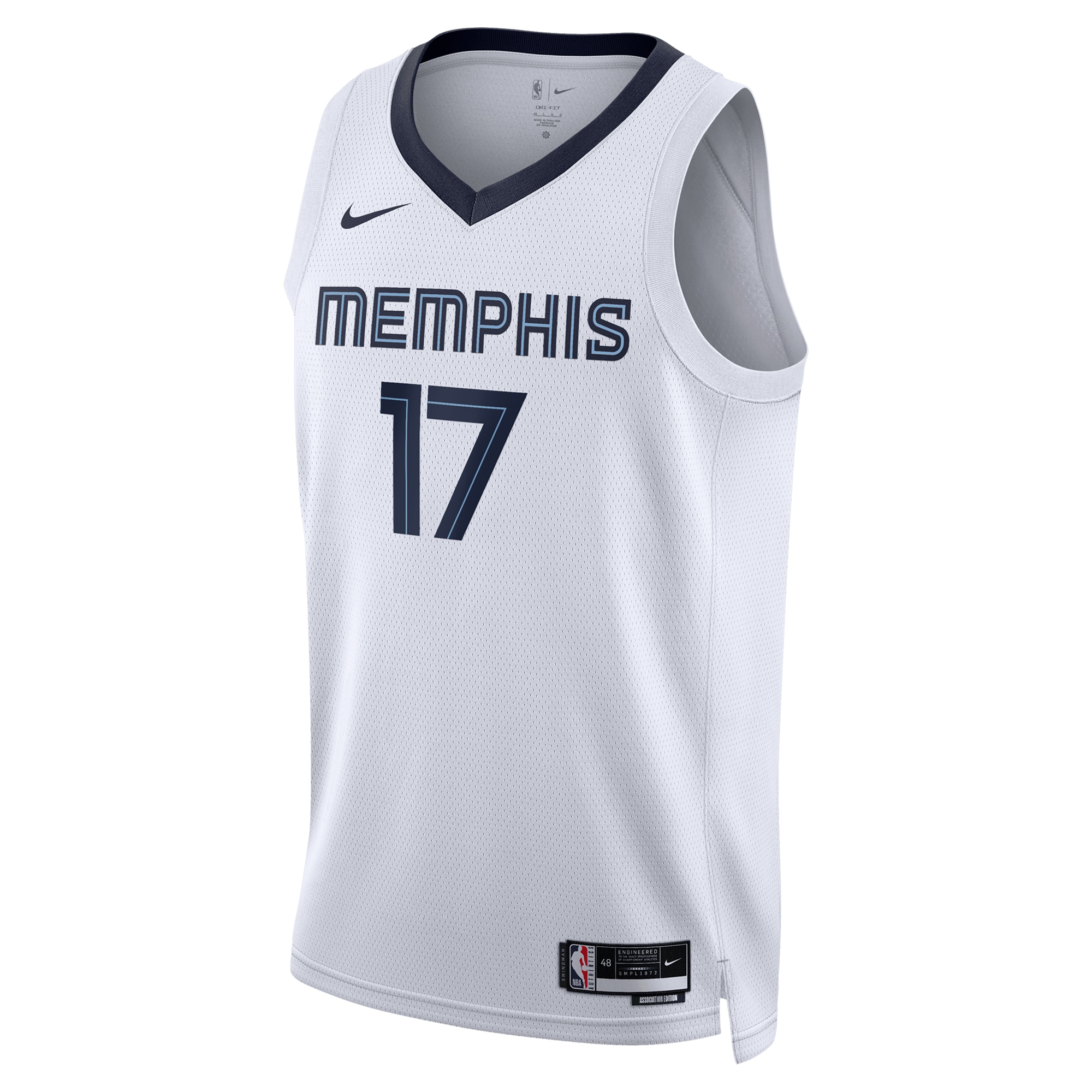 Alternative view of Memphis Grizzlies Association Edition Swingman Jersey - White - Yuki Kawamura - Unisex - JS310 