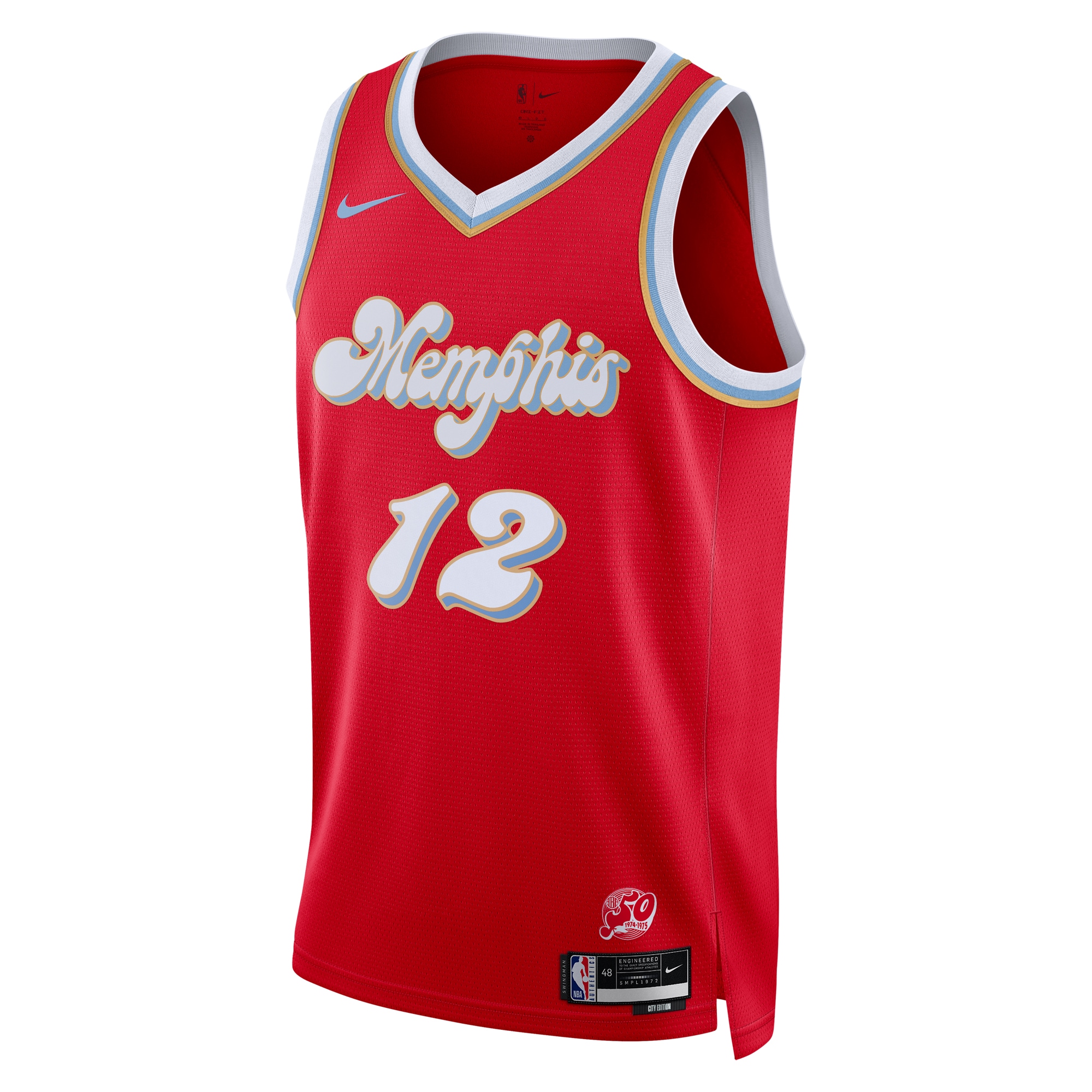 Alternative view of Memphis Grizzlies City Edition Swingman Jersey 2024 - Red - Ja Morant - Unisex - JS149 