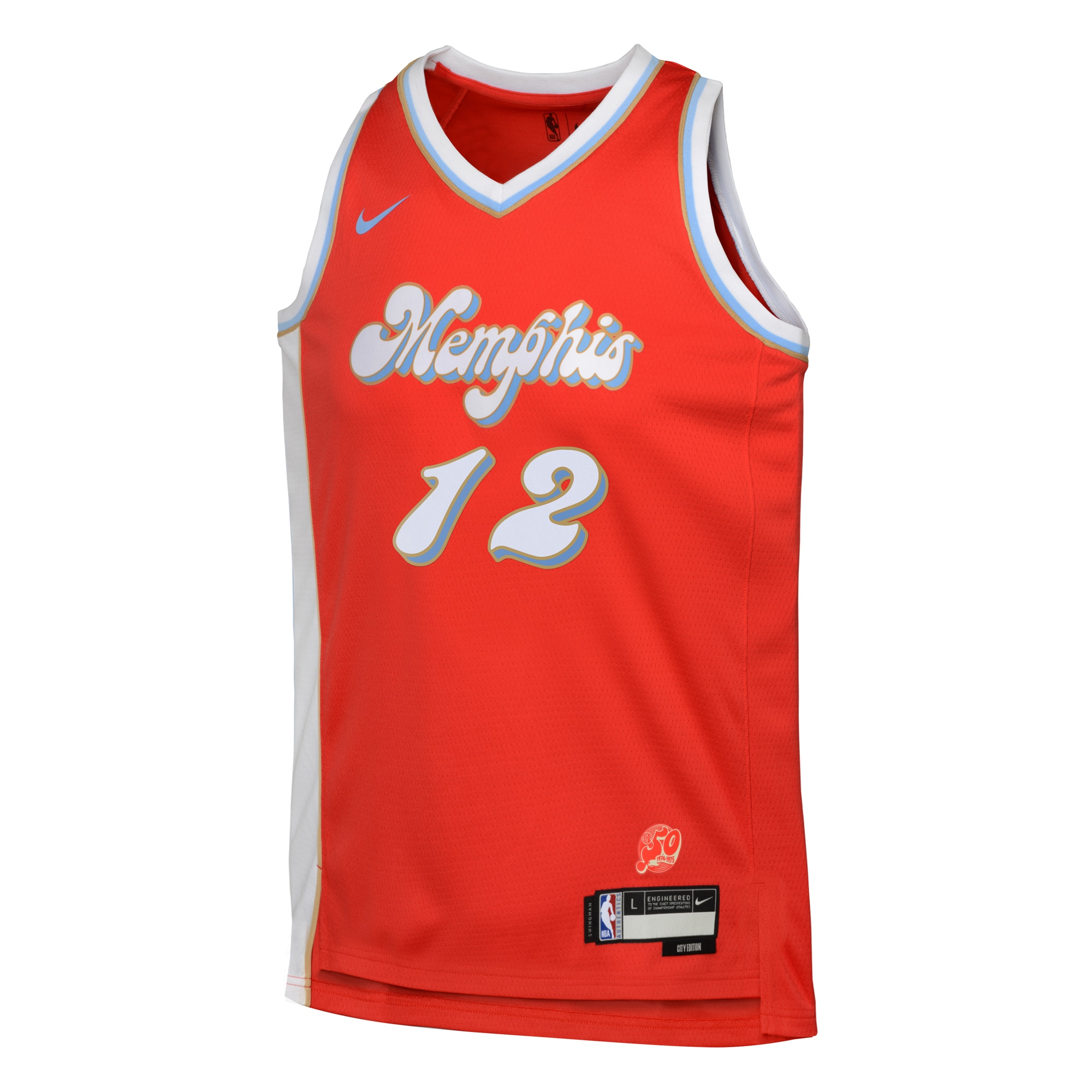 Alternative view of Memphis Grizzlies City Edition Swingman Jersey 2024 - Red - Ja Morant - Youth - JS198 