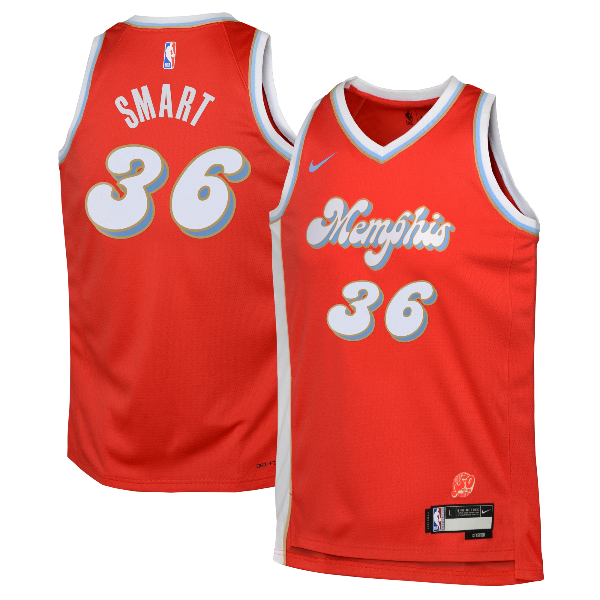 Memphis Grizzlies City Edition Swingman Jersey 2024 - Red - Marcus Smart - Youth - JS882 