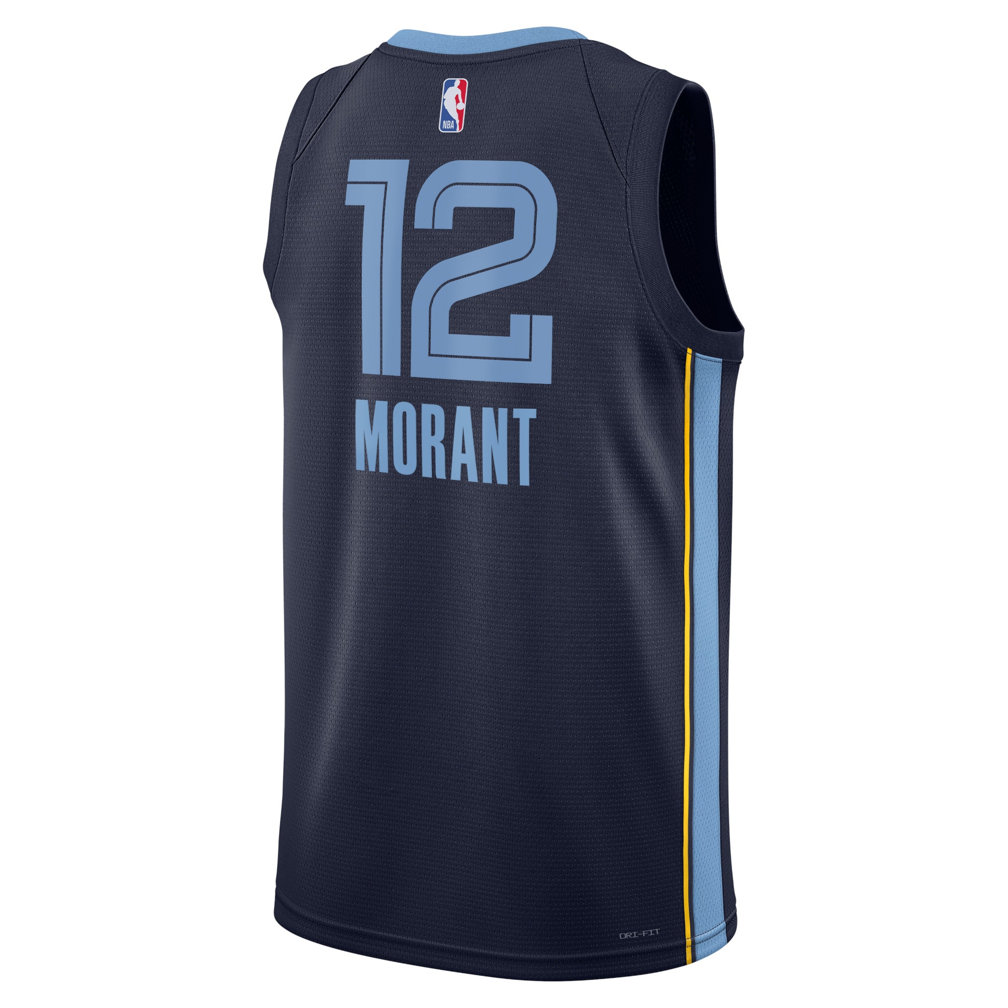 Alternative view of Memphis Grizzlies Icon Edition Swingman Jersey - Navy - Ja Morant - Unisex - JS339 