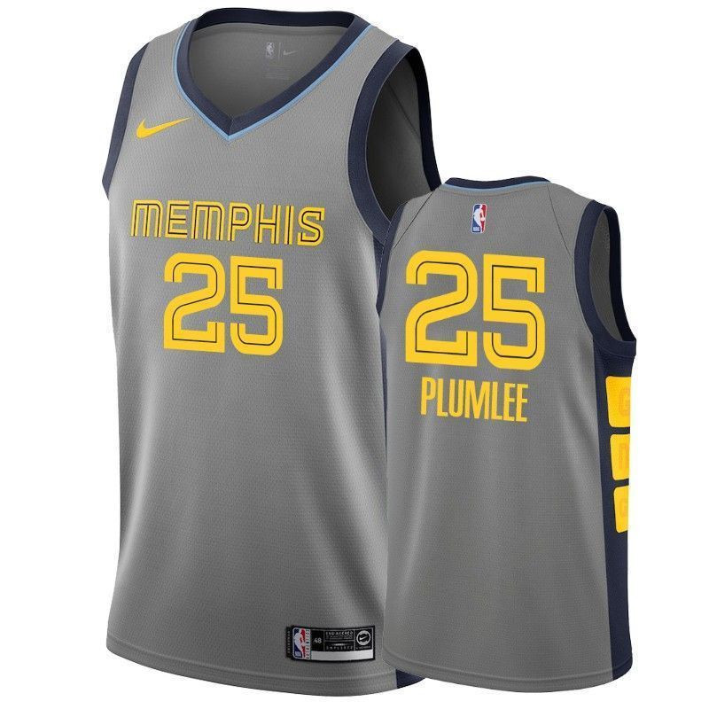 Memphis Grizzlies Miles Plumlee 25 City Men's Jersey - JS723 