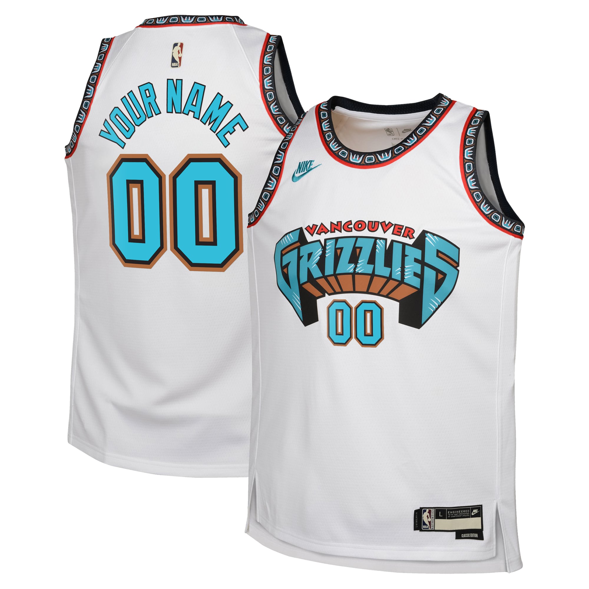 Memphis Grizzlies NBA Hardwood Classic Swingman Jersey - Custom - Youth - JS660 