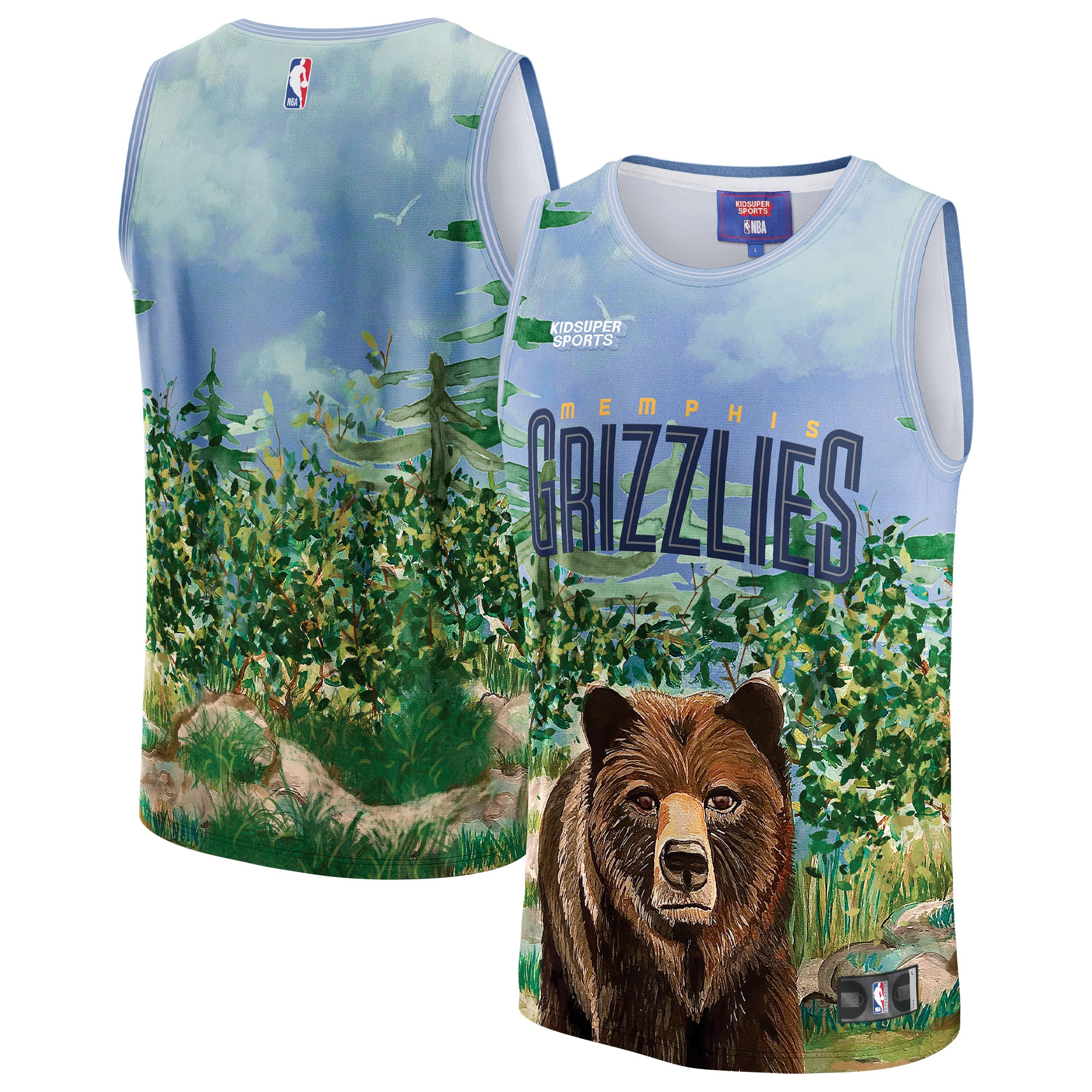 Alternative view of Memphis Grizzlies Nba & Kidsuper Studios By Fanatics Unisex Hometown Jersey - Teal