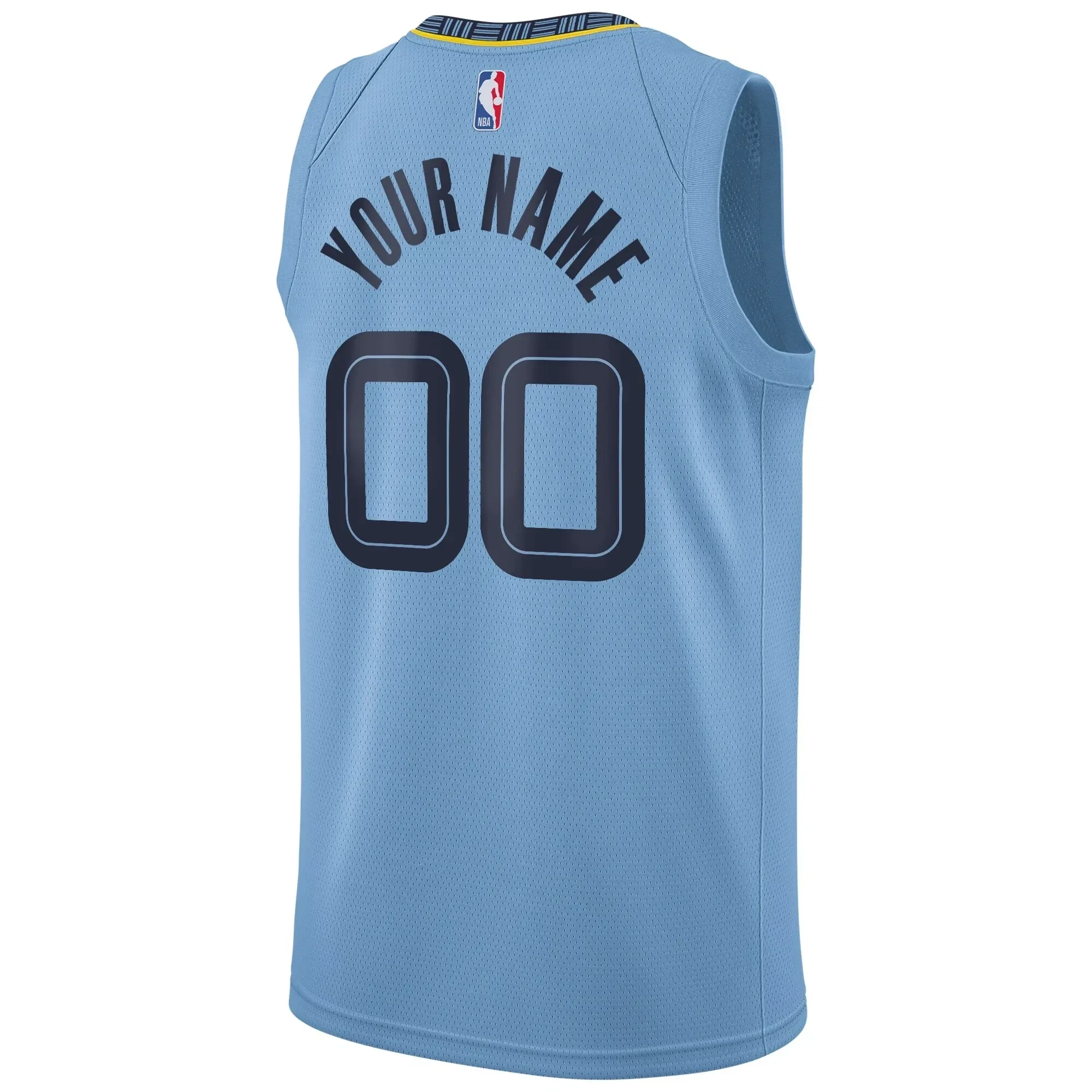 Alternative view of Memphis Grizzlies Swingman Custom Jersey - Statement Edition - Light Blue - JS715 