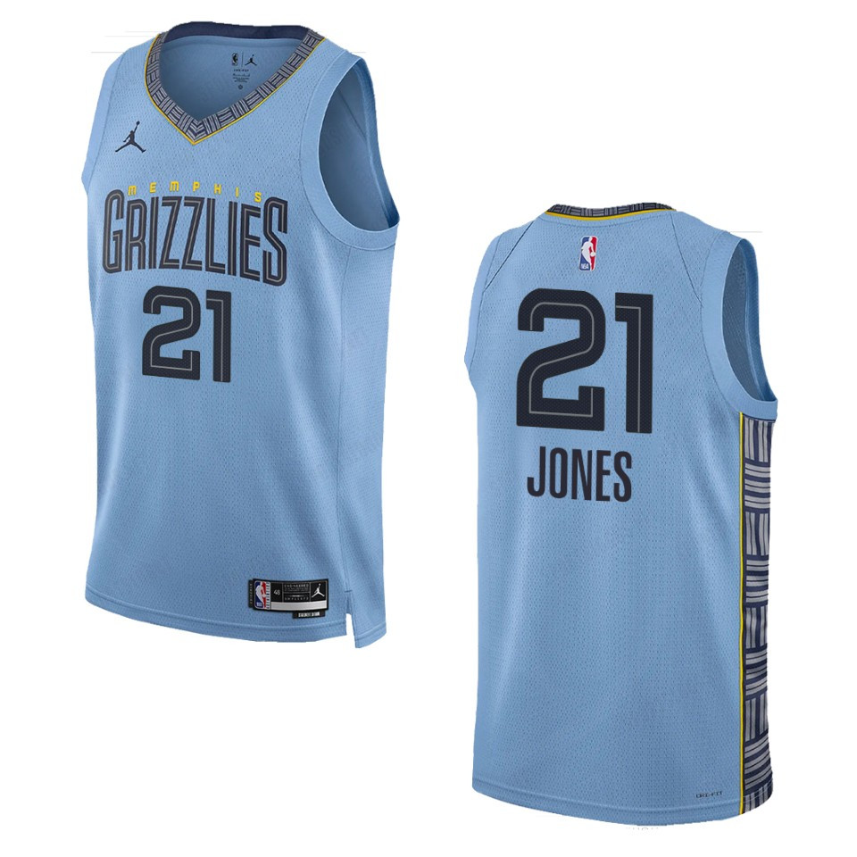 Memphis Grizzlies Tyus Jones 2022-23 Statement Edition Blue Swingman Jersey