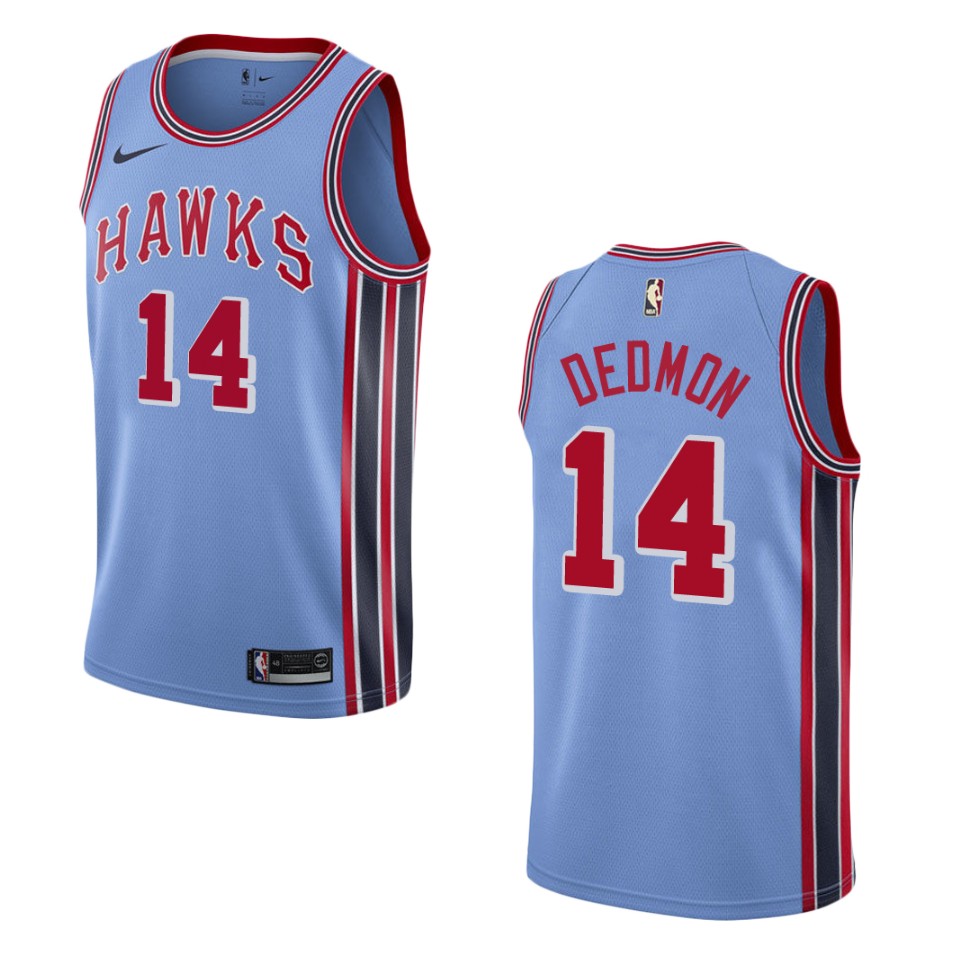 Men Atlanta Hawks #14 Dewayne Dedmon Hardwood Classic Swingman Jersey - Light Blue