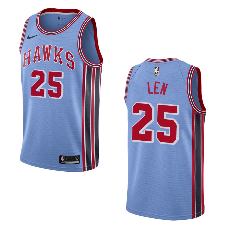 Men Atlanta Hawks #25 Alex Len Hardwood Classic Swingman Jersey - Light Blue