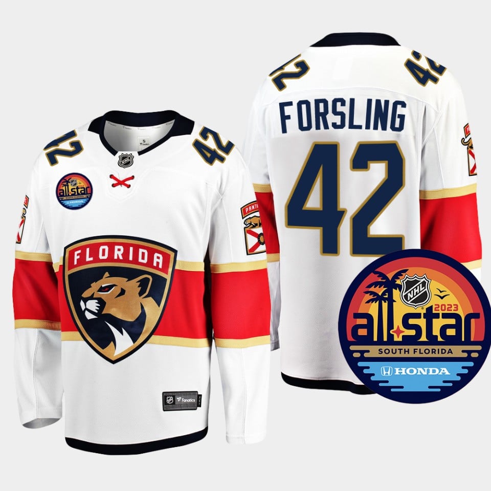 Men Florida Panthers Gustav Forsling 42 2023 All-Star Away White Jersey - JS916 