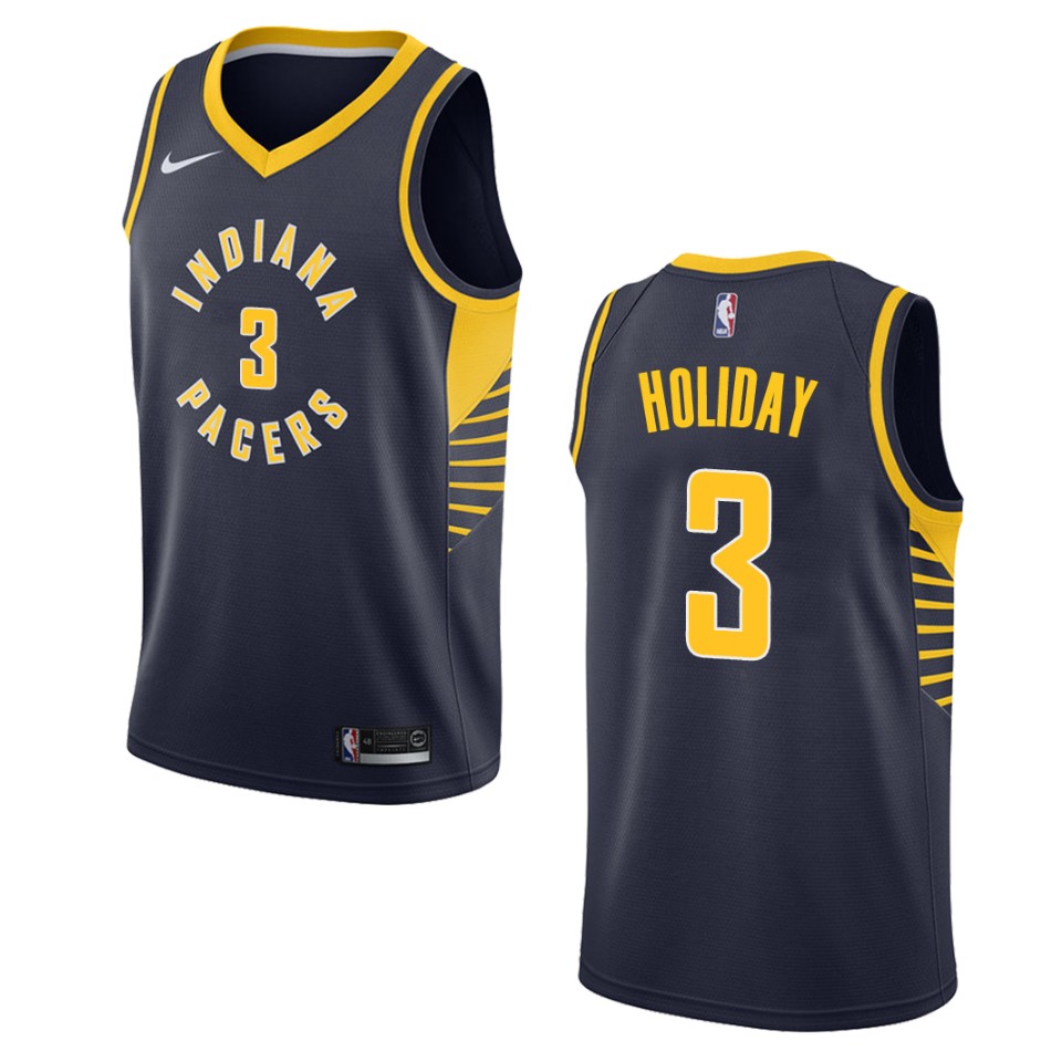 Men Indiana Pacers #3 Aaron Holiday Icon Edition Swingman Jersey - Navy