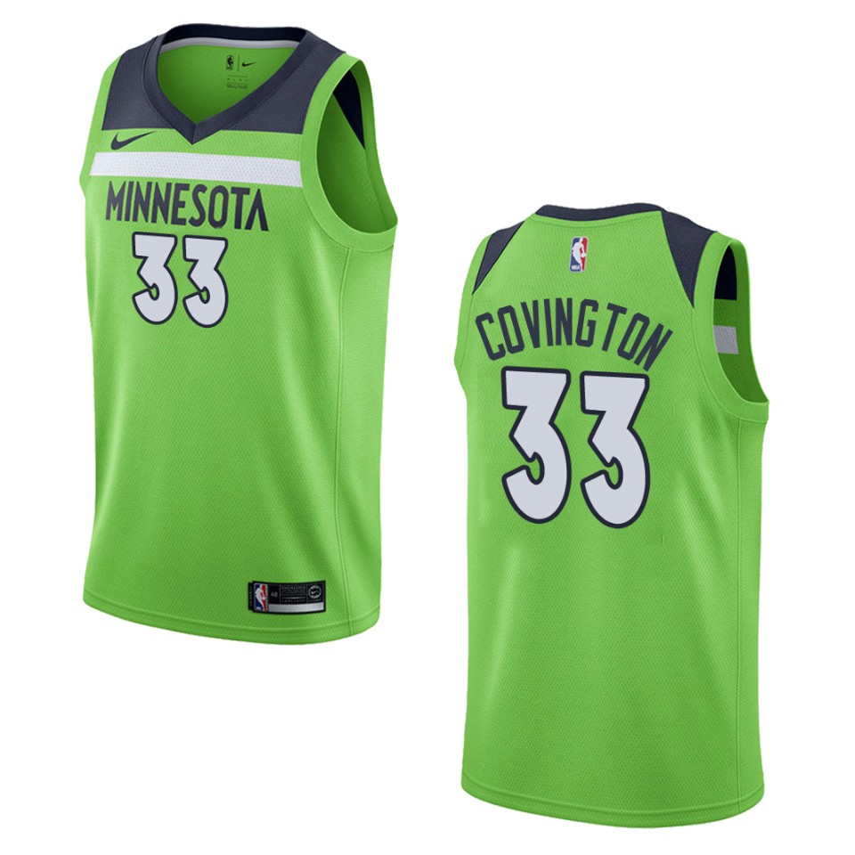 Men Minnesota Timberwolves #33 Robert Covington Statement Swingman Jersey - Green
