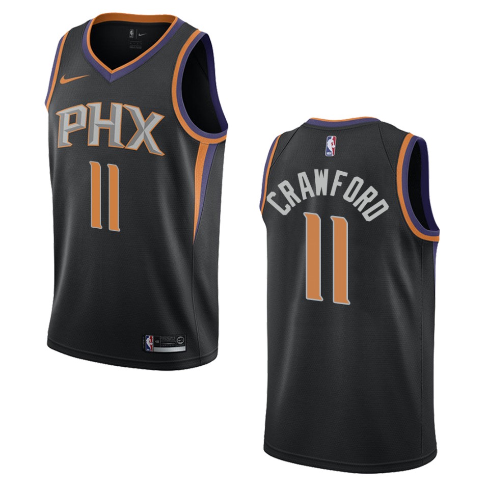 Men Phoenix Suns #11 Jamal Crawford Statement Swingman Jersey - Black