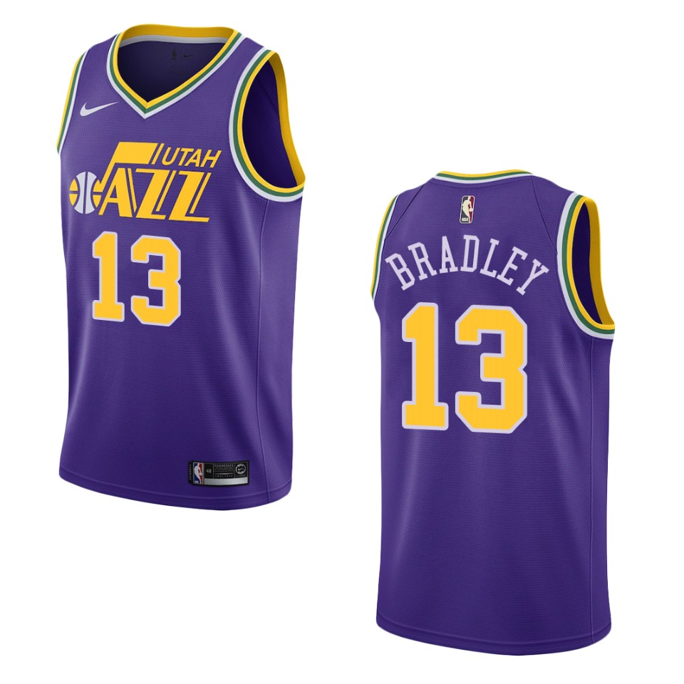 Men Utah Jazz #13 Tony Bradley Hardwood Classics Swingman Jersey - Purple