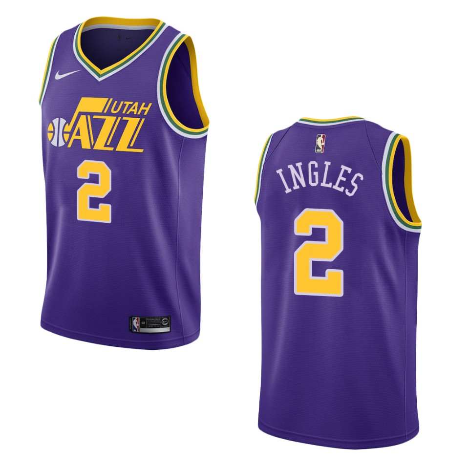 Men Utah Jazz #2 Joe Ingles Hardwood Classics Swingman Jersey - Purple