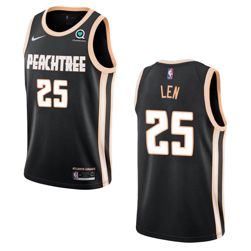 Men's 2019-20 Atlanta Hawks #25 Alex Len City Swingman Jersey - Black