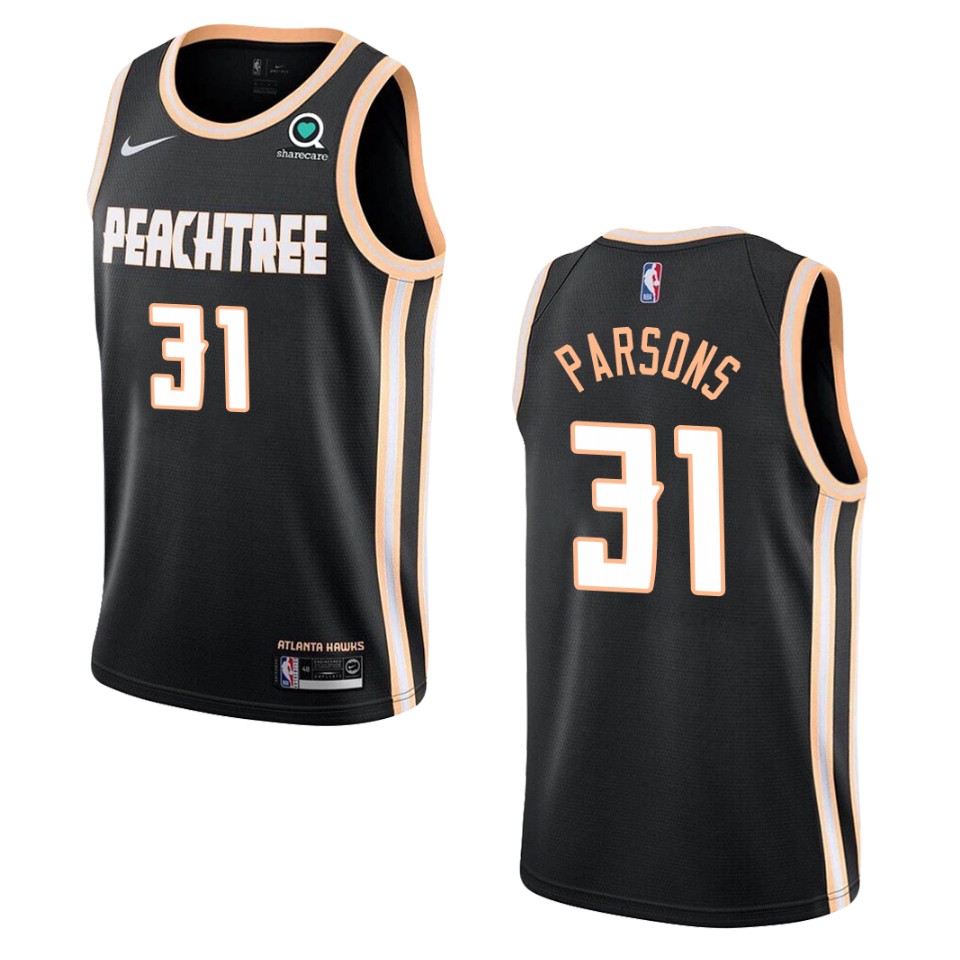 Men's 2019-20 Atlanta Hawks #31 Chandler Parsons City Swingman Jersey - Black