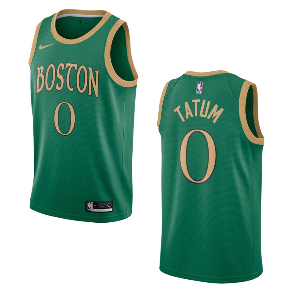 Men's 2019-20 Boston Celtics #0 Jayson Tatum City Swingman Jersey - Kelly Green