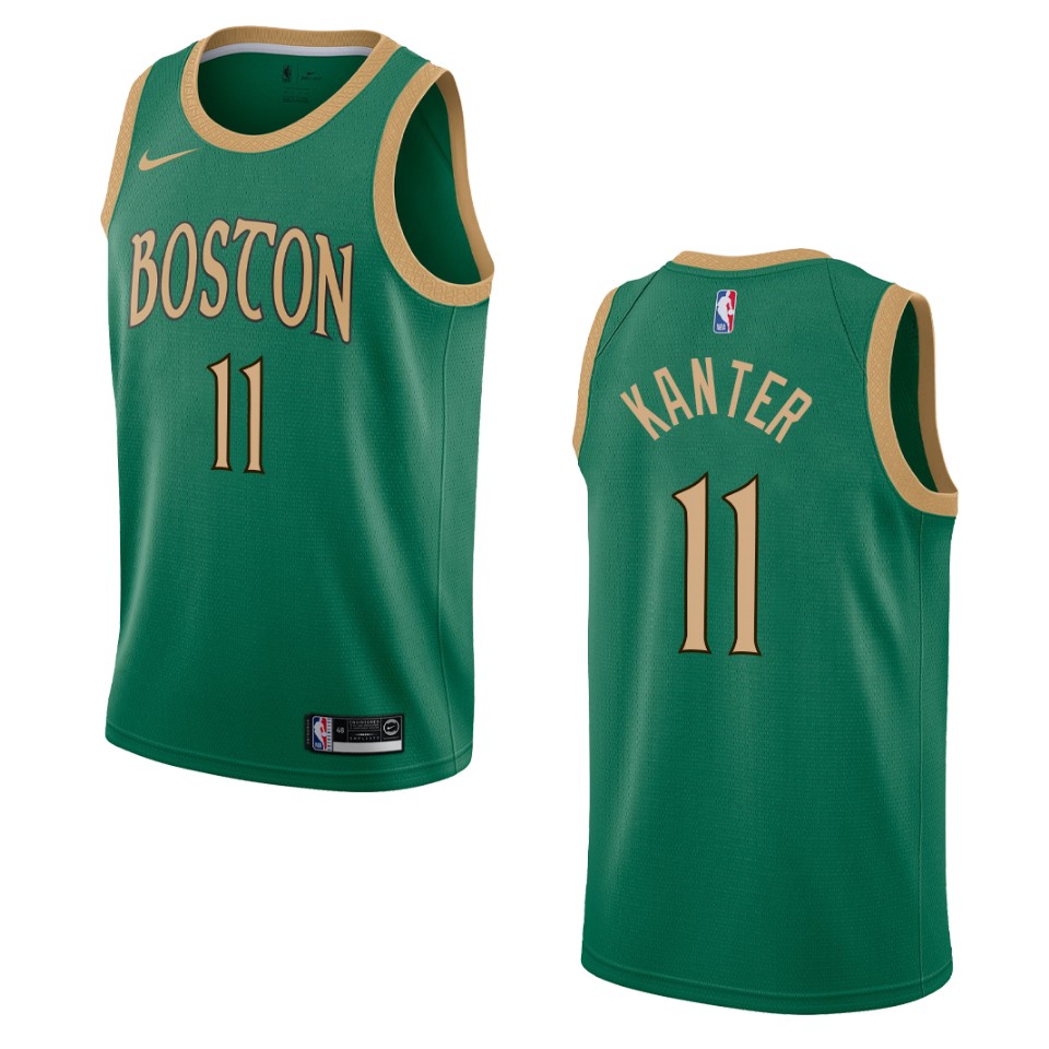Men's 2019-20 Boston Celtics #11 Enes Kanter City Swingman Jersey - Kelly Green