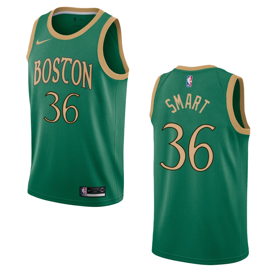 Men's 2019-20 Boston Celtics #36 Marcus Smart City Swingman Jersey - Kelly Green