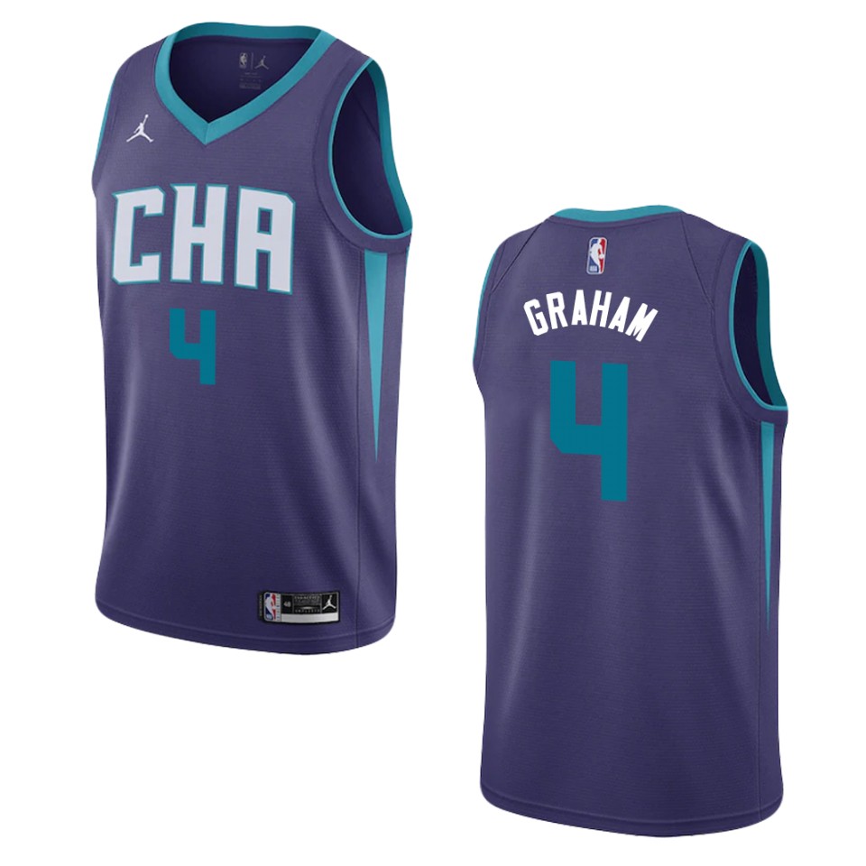Men's 2019-20 Charlotte Hornets #4 Devonte' Graham Statement Swingman Jersey - Purple