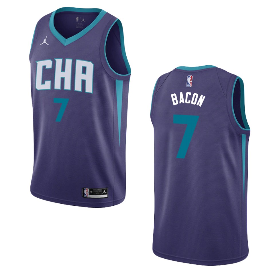 Men's 2019-20 Charlotte Hornets #7 Dwayne Bacon Statement Swingman Jersey - Purple