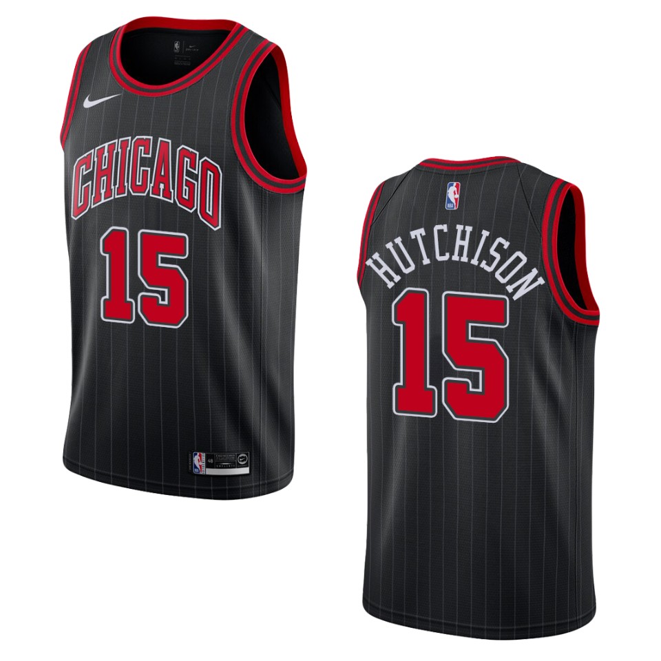 Men's 2019-20 Chicago Bulls #15 Chandler Hutchison Statement Swingman Jersey - Black